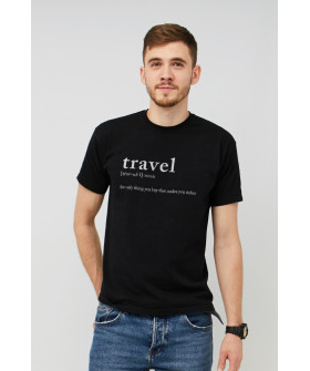 Футболка MEMO мужская черная "travel"