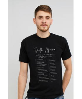 Футболка MEMO мужская черная "South Africa. Bucket list challenge "
