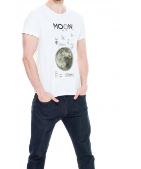 Футболка Trace of Space мужская белая "Moon"