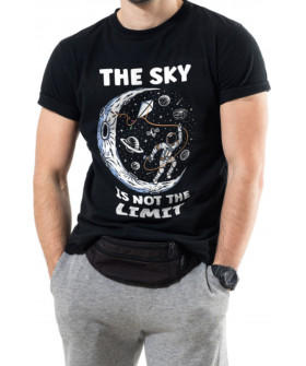 Футболка Trace of Space мужская черная "The sy is not the limit"