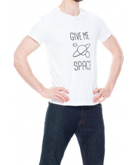 Футболка Trace of Space мужская белая "Give me space"