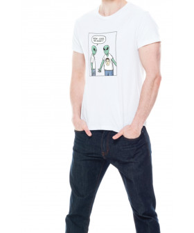 Футболка Trace of Space мужская белая "Wow - крутая tee shirt!"