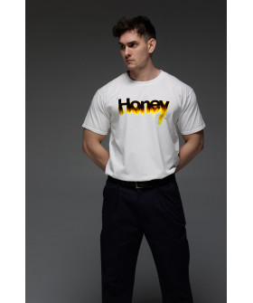 Футболка Aspirine мужская белая "Honey"