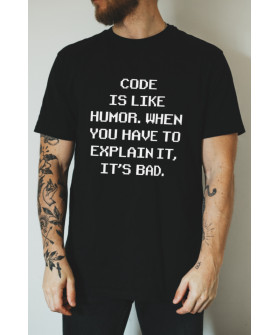 Футболка Ctrl+ "Код - это как юмор".