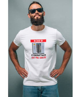 Футболка Ctrl+ мужская белая "In case of..."