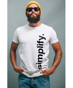 Футболка Ctrl+ мужская белая "Simplify"