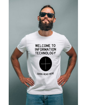 Футболка Ctrl+ мужская белая "Welcome to..."