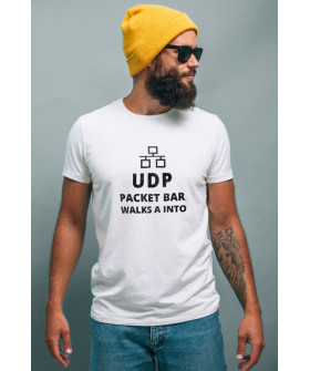 Футболка Ctrl+ мужская белая "UDP"