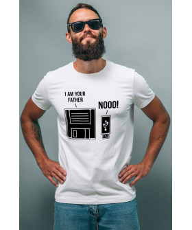 Футболка Ctrl+ мужская белая "I am your father..."