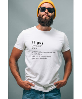 Футболка Ctrl+ мужская белая "It guy..."