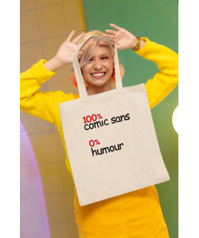 Эко-сумка шопер Ctrl+ натуральный "100% comic sans 0% humor " 