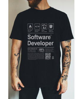 Футболка черная мужская Ctrl+ "Software developer"