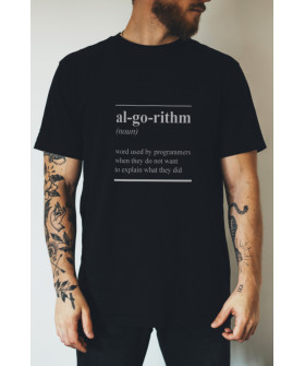 Футболка черная мужская Ctrl+ "al-go-rithm"