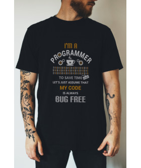 Футболка черная мужская Ctrl+ "I`m a programmer"