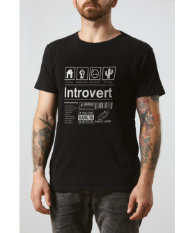 Футболка черная мужская Ctrl+ "Introvert"