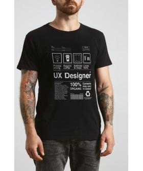 Футболка черная мужская Ctrl+ "UX designer"