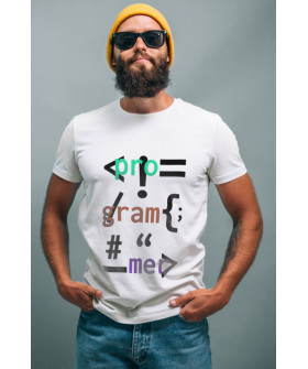 Футболка белая мужская Ctrl+ "Programmer"