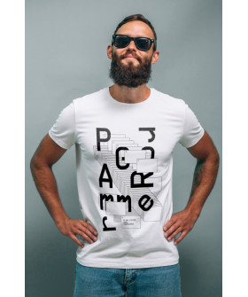 Футболка белая мужская Ctrl+ "Programmer"
