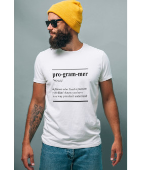 Футболка белая мужская Ctrl+ "pro-gram-mer"