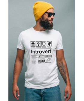 Футболка белая мужская Ctrl+ "Introvert"