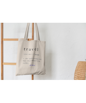 Эко-сумка шопер MEMO натуральный "Travel... " 