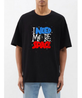 Футболка Trace of Space Oversize мужская черная "I need more space"