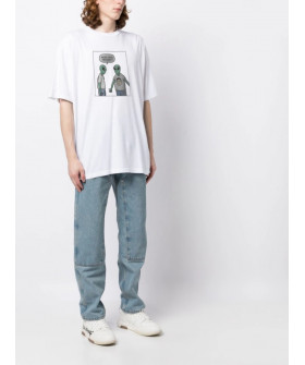 Футболка Trace of Space Oversize мужская белая "Wow - cool tee shirt"