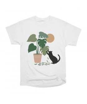 Футболка WhyNotPrint мужская белая "Кот"