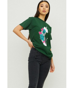 Boyfriend T-shirt / air print /