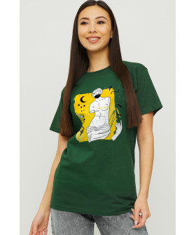 Boyfriend T-shirt / air print /