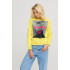 Women's sweatshirt with a print basic /no flis/