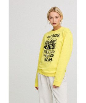 Women's sweatshirt with oversized print /no flis/ 