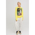 Women's sweatshirt with oversized print /no flis/ 