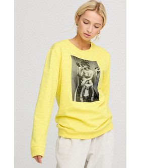 Women's sweatshirt with oversized print /no flis/ 