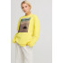 Women's sweatshirt with oversized print /no flis/