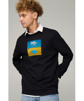 Світшот чоловічий OVERSIZE /no flis/