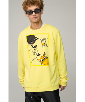 Sweatshirt men's OVERSIZE /no flis/