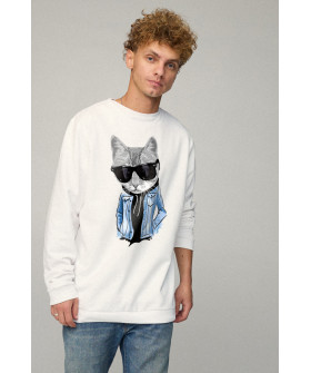 Sweatshirt men's OVERSIZE /no flis/