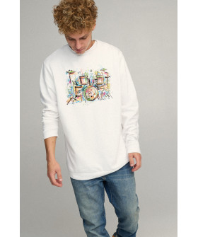 Sweatshirt men's OVERSIZE /no flis/