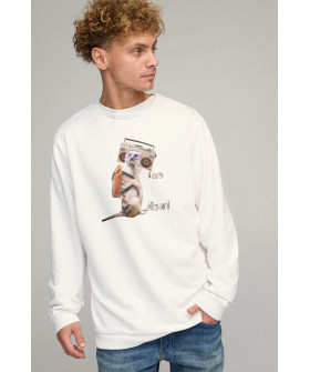 Sweatshirt men's OVERSIZE /no flis/