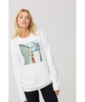 Свитшот женский oversize /no flis/ 
