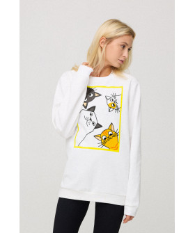 Свитшот женский oversize /no flis/ 