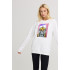 Свитшот женский oversize /no flis/