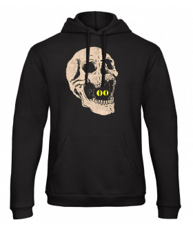 Hoodie for men YAPPI black patriotic with fleece