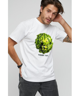 Men's T-shirt with print white YAPPI