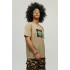 Men's khaki T-shirt with YAPPI print