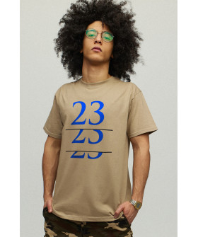 Men's khaki T-shirt with YAPPI print