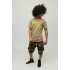 Men's khaki T-shirt with YAPPI print