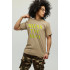 Men's khaki T-shirt with YAPPI print