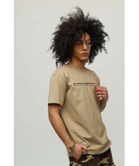 Men's khaki T-shirt with YAPPI print